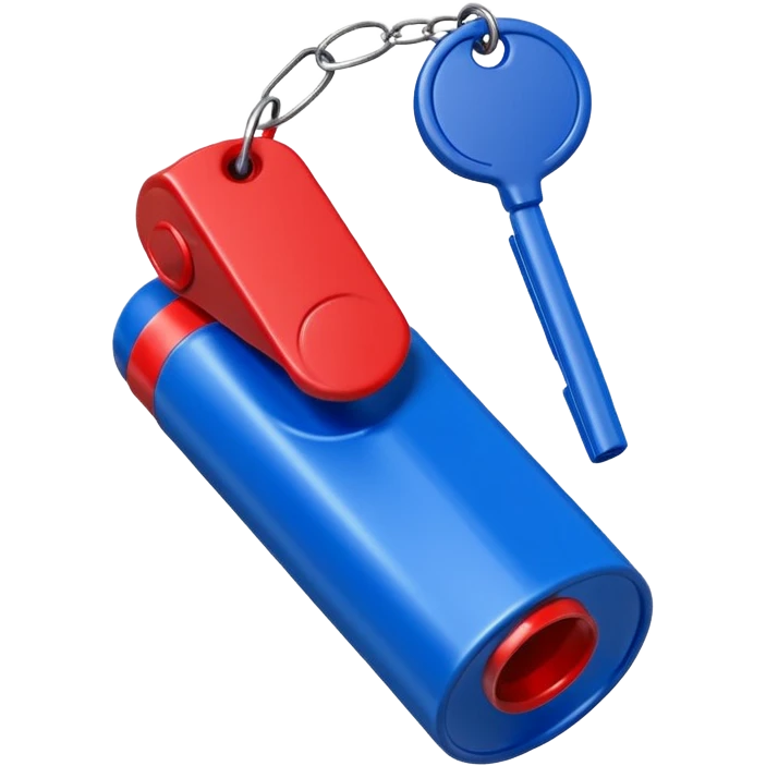 Soccer whistle in blue (#00A3E0) and red (#F9423A)  emoji