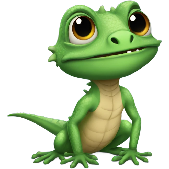Lizard with black hairs emoji