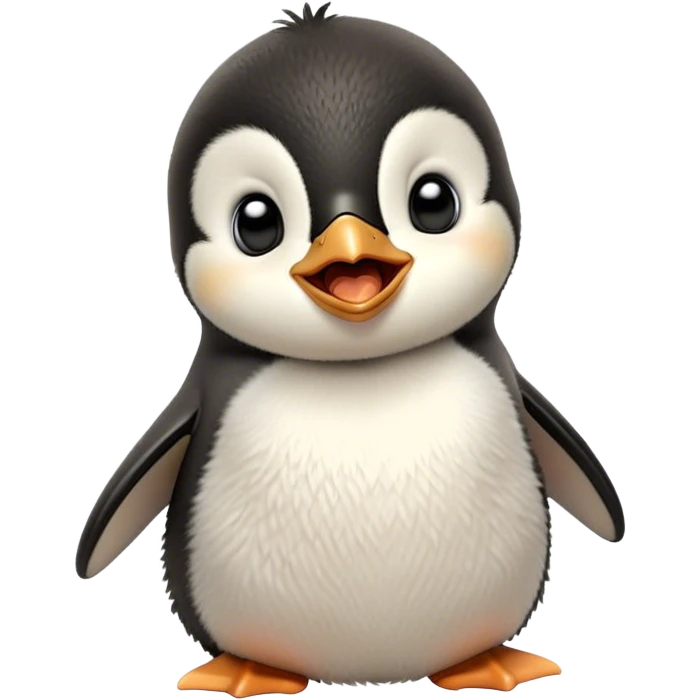 Cinematic Cute Yawning Baby Penguin Portrait Emoji, Head tilted slightly with a dramatic, wide-open yawn, showcasing soft, cuddly feathers and sleepy, half-closed eyes brimming with drowsy contentment, Simplified yet irresistibly adorable features, highly detailed, glowing with a soft, cozy polar glow, high shine, relaxed yet expressive, stylized with a dash of whimsical charm, soft glowing outline, capturing the essence of a drowsy yet affectionate arctic cherub that appears ready to stretch out for a nap! emoji