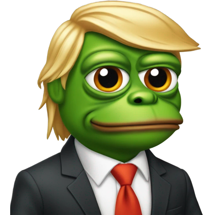 Pepe the frog as Donald trump emoji
