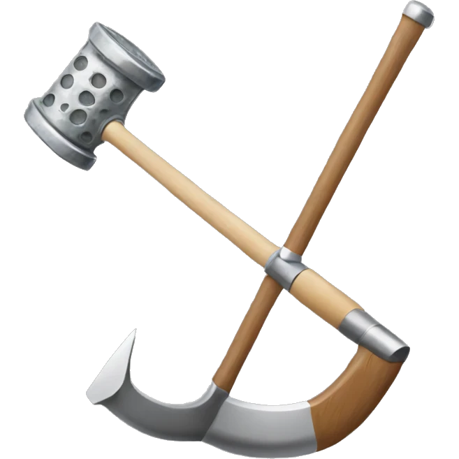 Hammer and fishing pole emoji