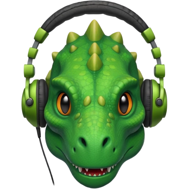 🦖と🎧のミックス emoji