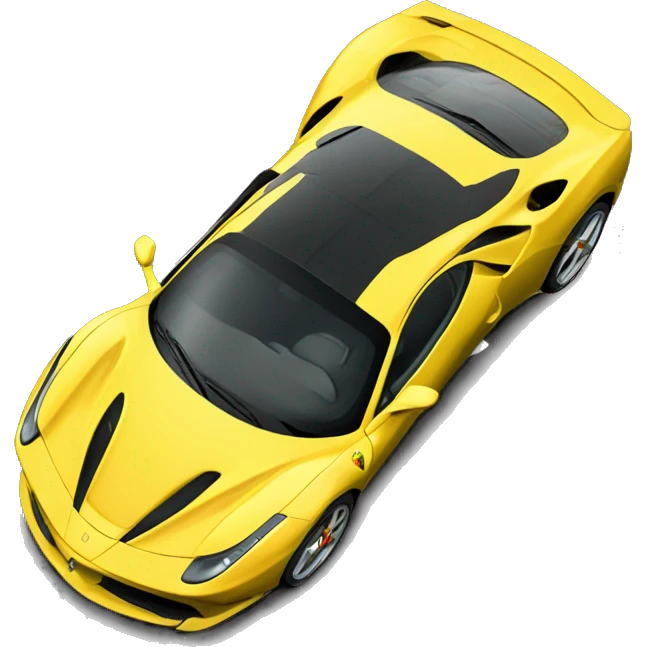 carro Ferrari amarillo emoji