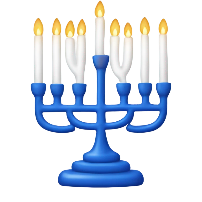 Blue and white menorah  emoji