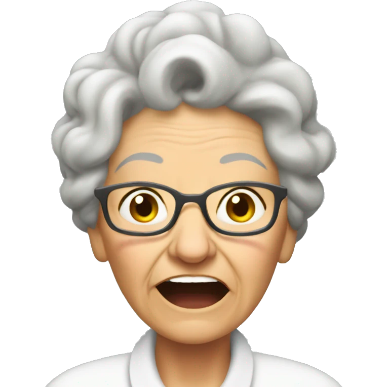 Granny farting  emoji