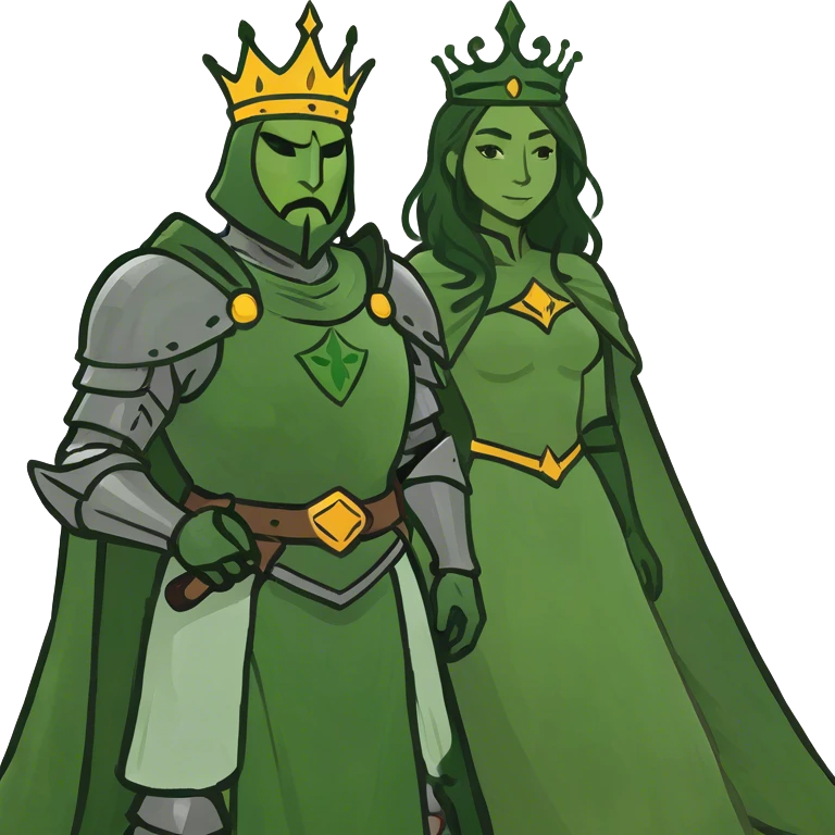 Knight protecting a queen  emoji