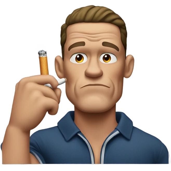 John cena smoking a cigarette  emoji