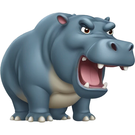 Angry hippopotamus emoji