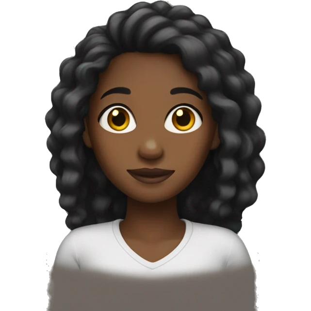 Black girl with locks  emoji