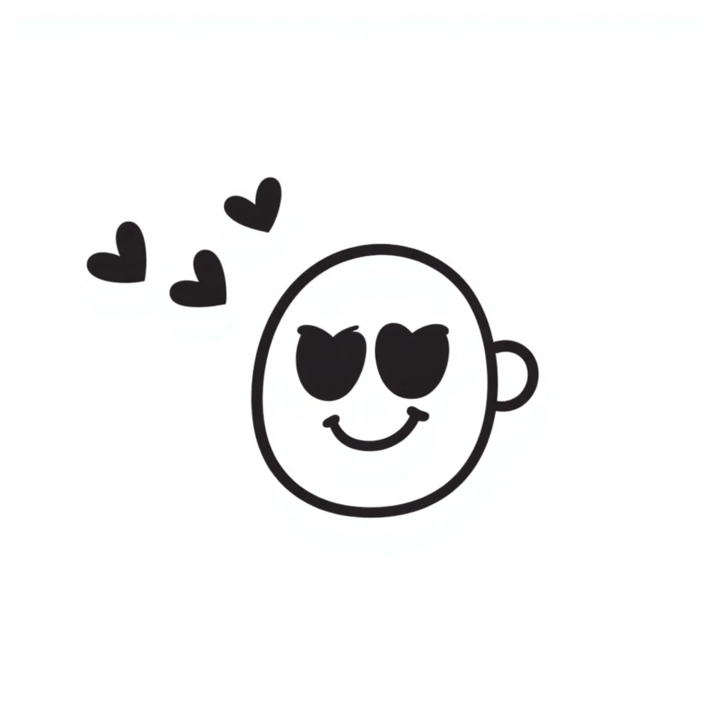 smiling face with 3 black hearts emoji
