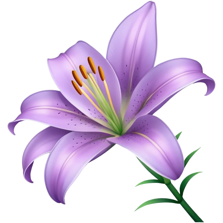 single Light Purple Lily, straight stem emoji
