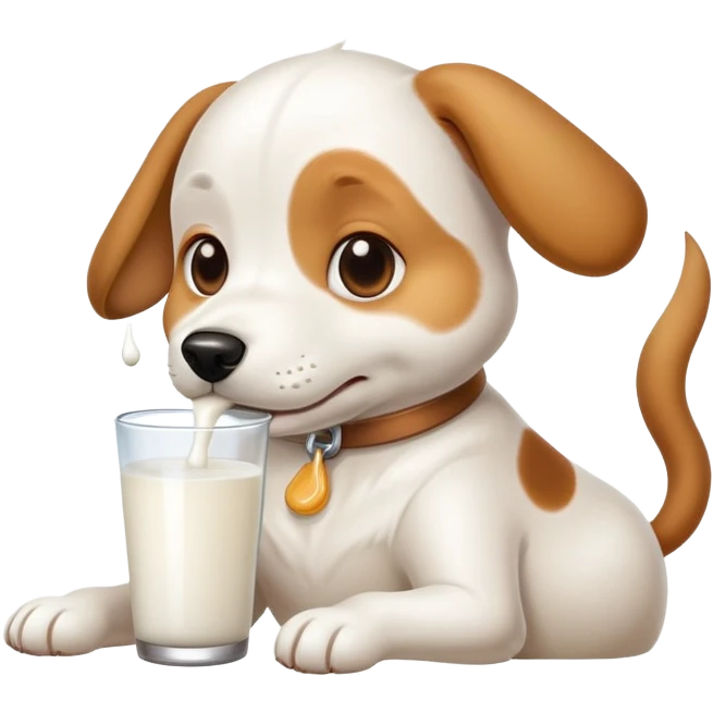 dog with milk emoji