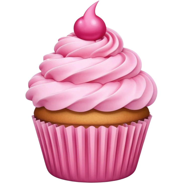 Cupcake with pink icing emoji