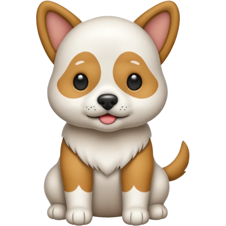 Un emoji de un perrito blanco no es de pelo largo emoji