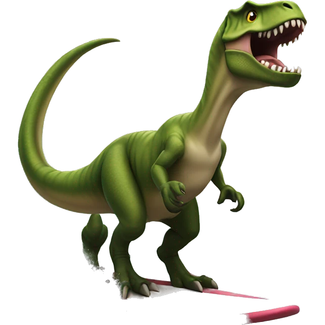 Genrate t-rex on surf emoji