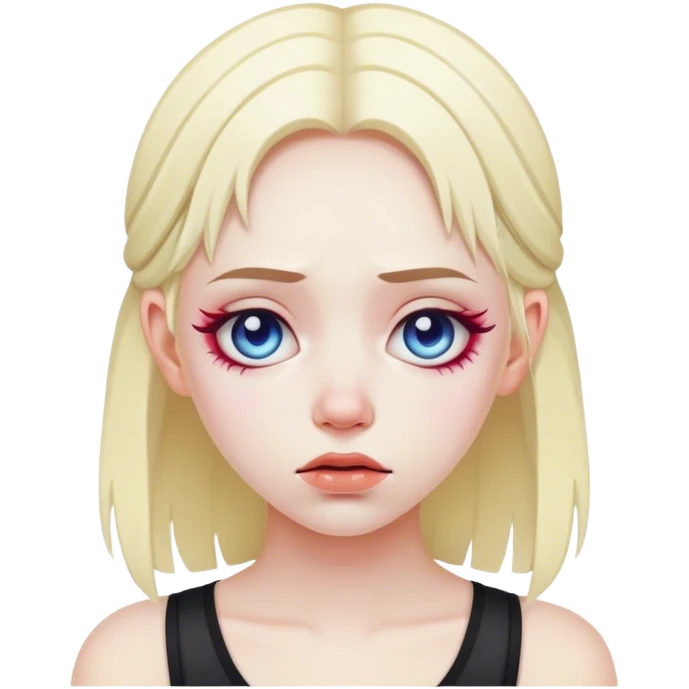 Sad rave girl  emoji