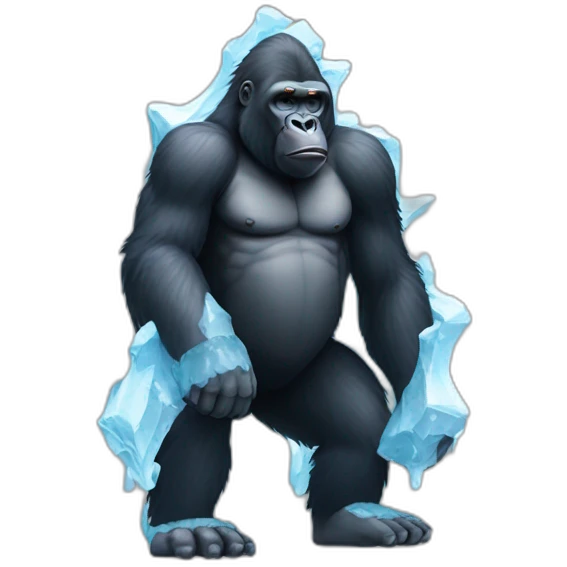 Gorilla freezing emoji