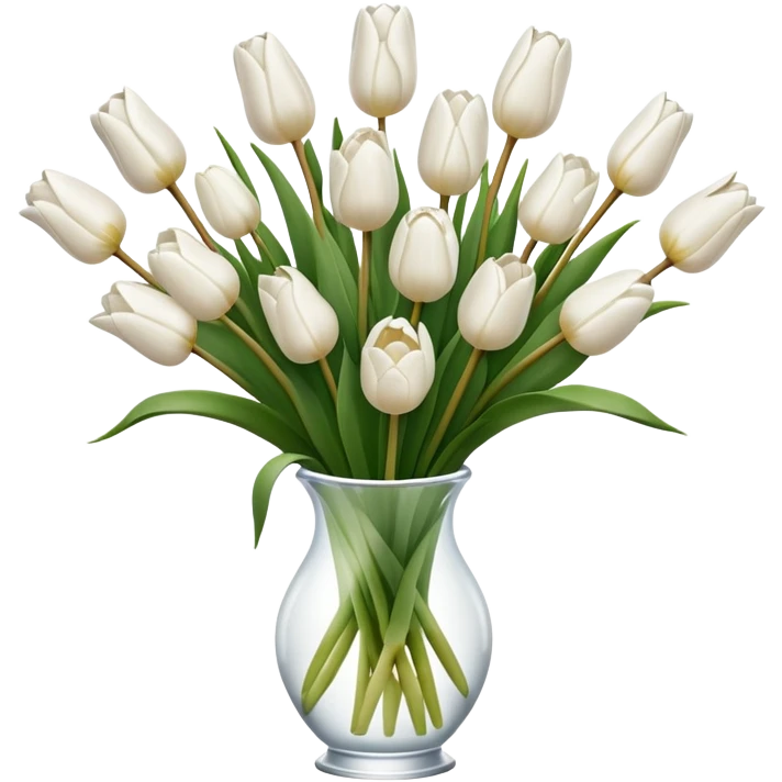 white tulip bouquet  emoji