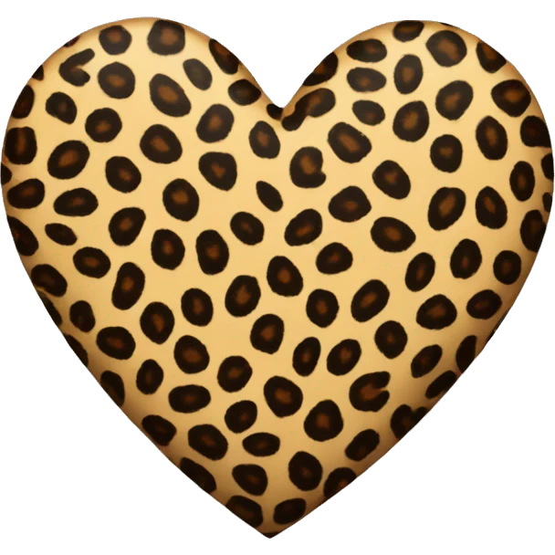 Leopard print heart emoji