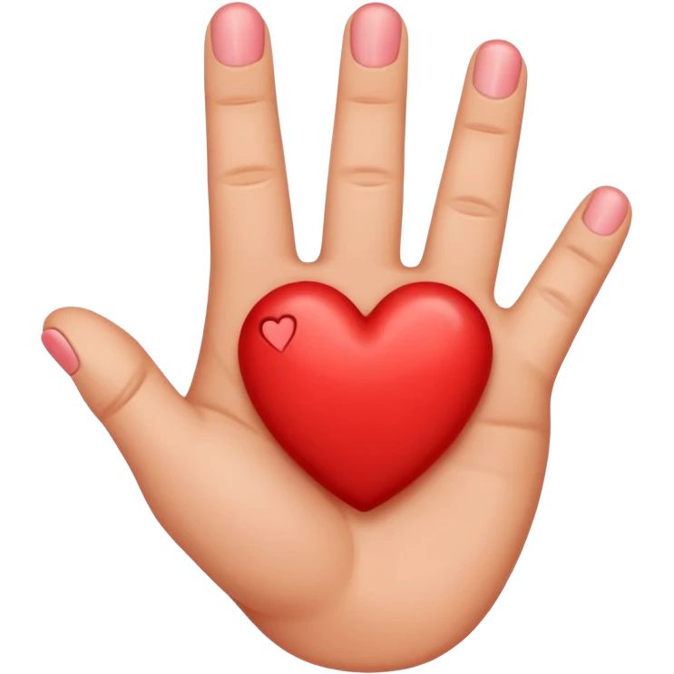 Middle finger with heart emoji