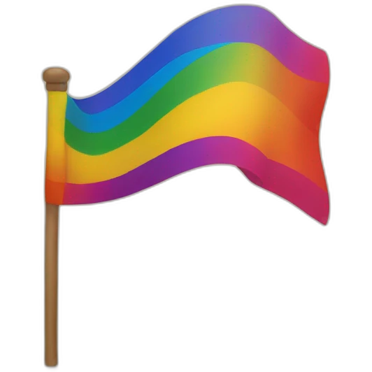 Drapeau LGBT qui prend feu emoji