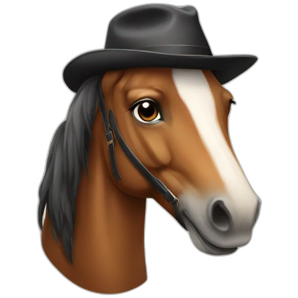  Horse with hat emoji