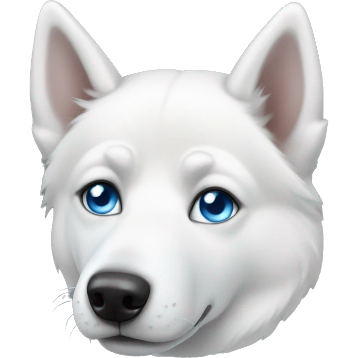 White husky blue eyes emoji