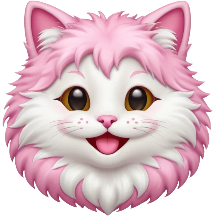 Laughing kitty heart emoji