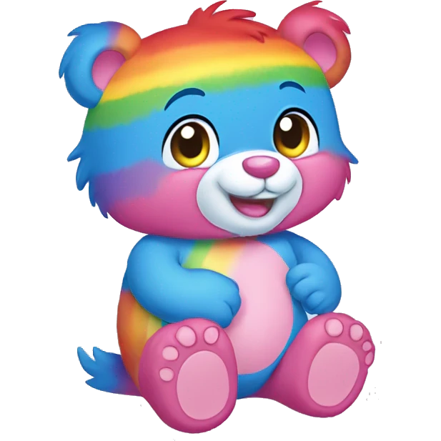 Rainbow care bear emoji