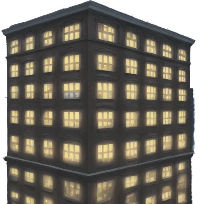 City building lights at night emoji