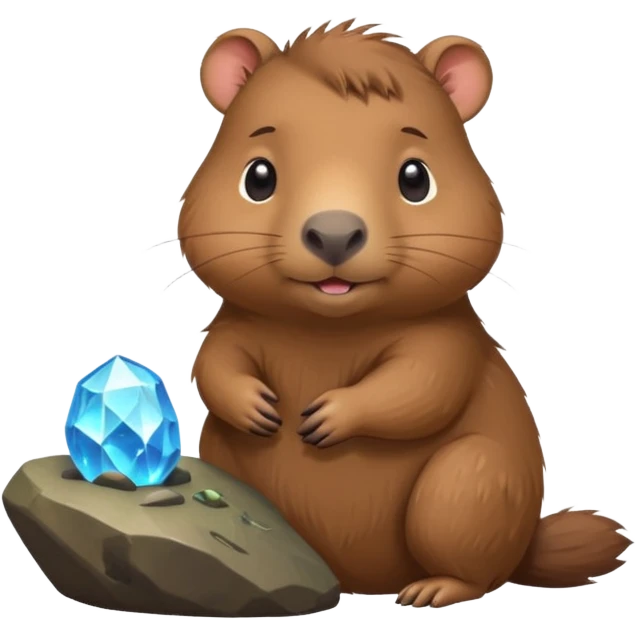 baby capypara with magical stone


 emoji
