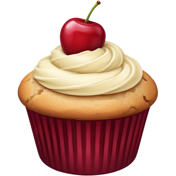 burgundy vanilla muffin cherry on top emoji