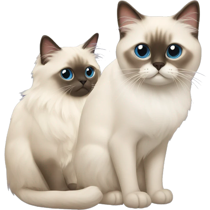 Birman cat and a Birman cat  emoji