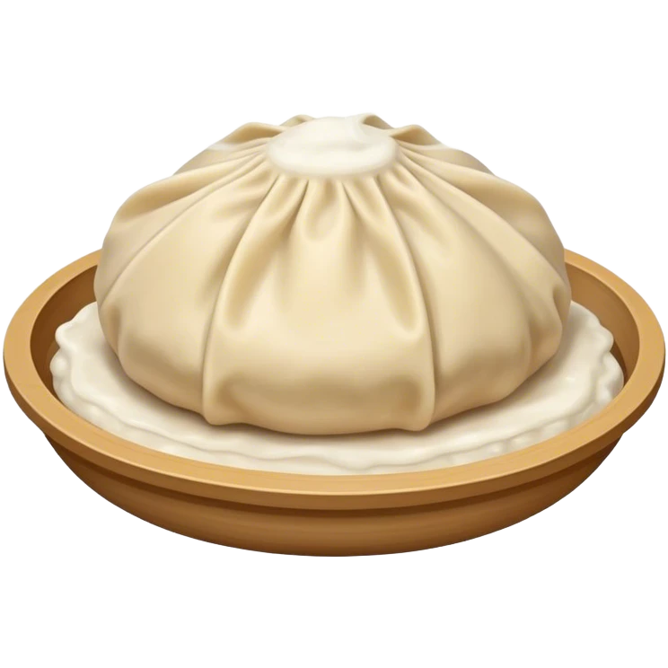 a single buuz Mongolian dumpling  emoji