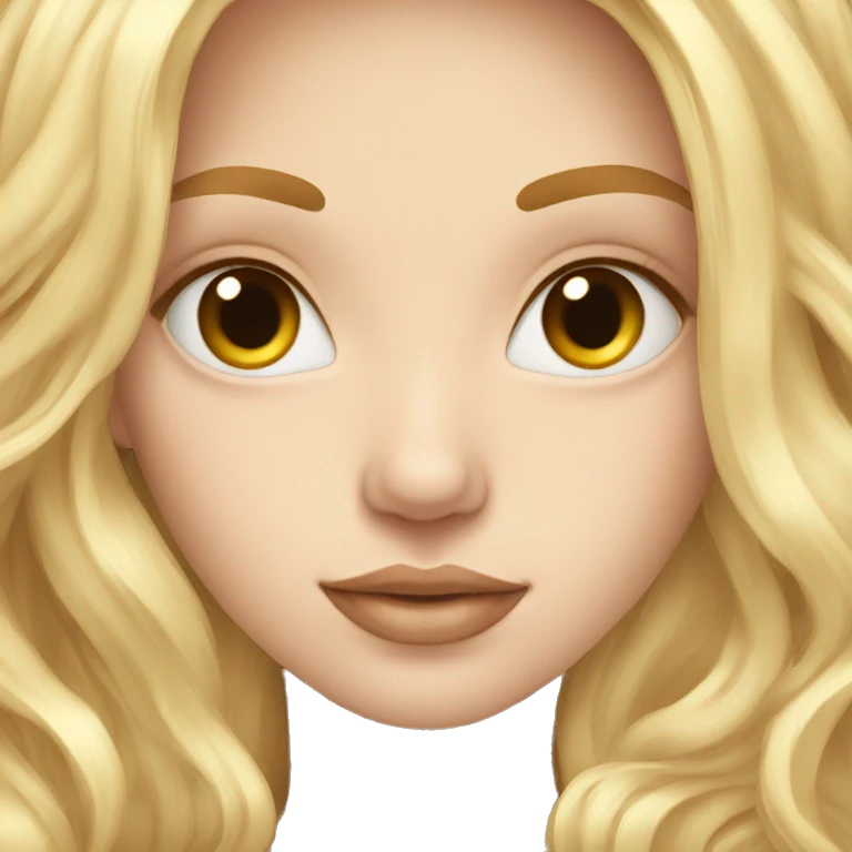 Pretty fair skin colour with golden long hairs emoji