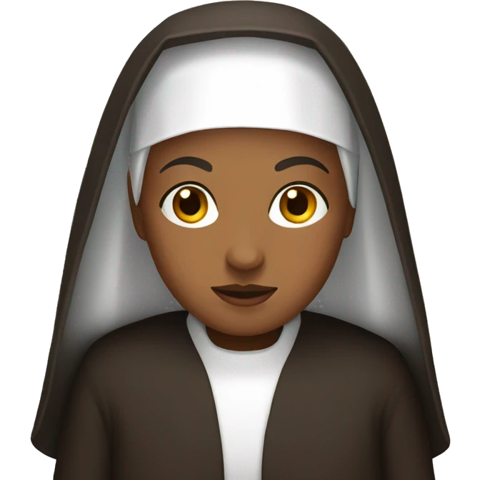 a nun with a brown habit emoji