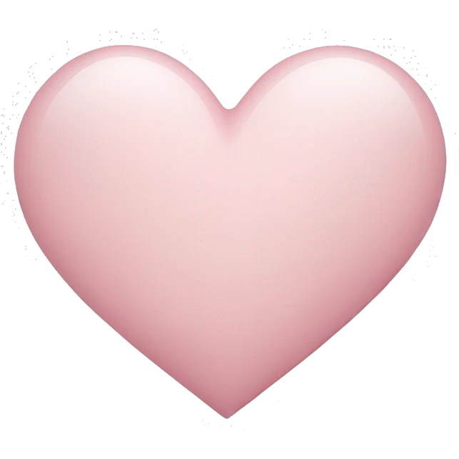 light pink heart in white background emoji