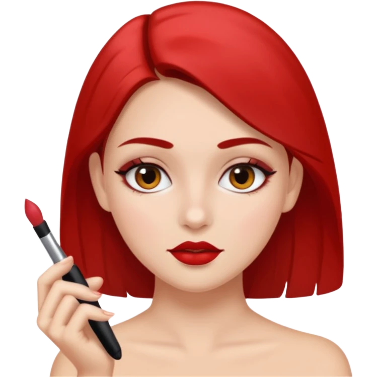 jeune adulte avec du maquillage sans pinceau emoji