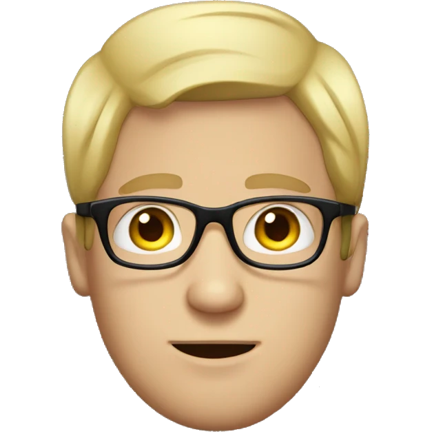 white man young with dark earglasses for pfp emoji