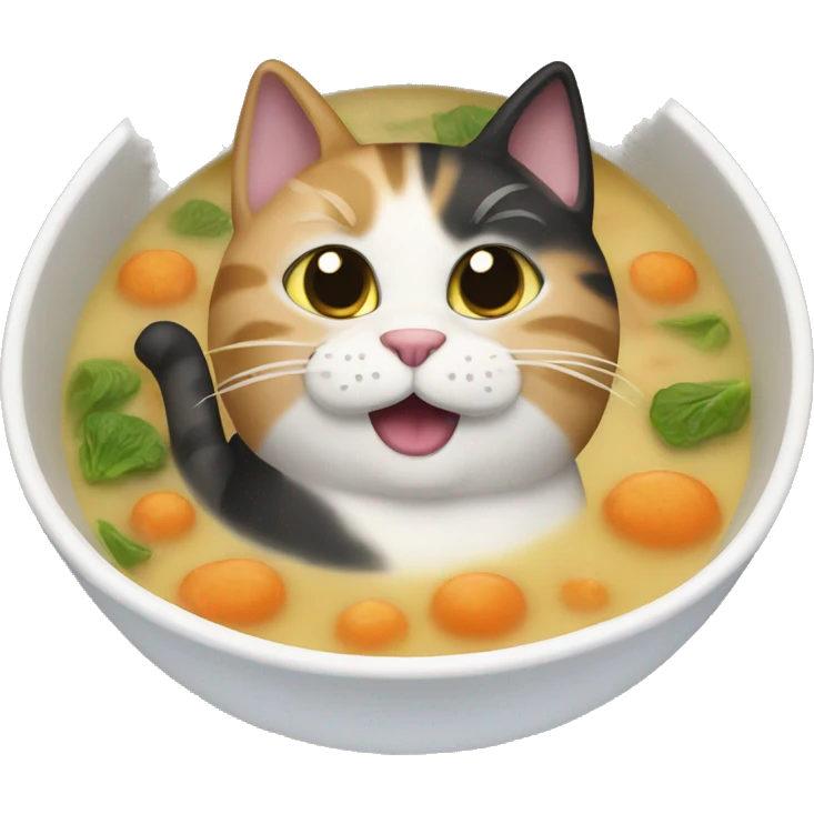 Cat soup emoji