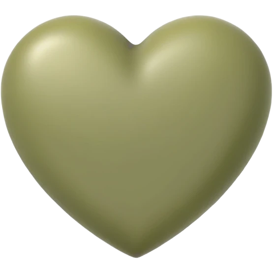 Pastel olive heart emoji