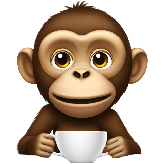 monkey drinking coffe emoji