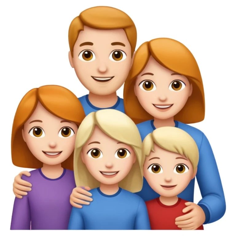 family posing for photo frame emoji
