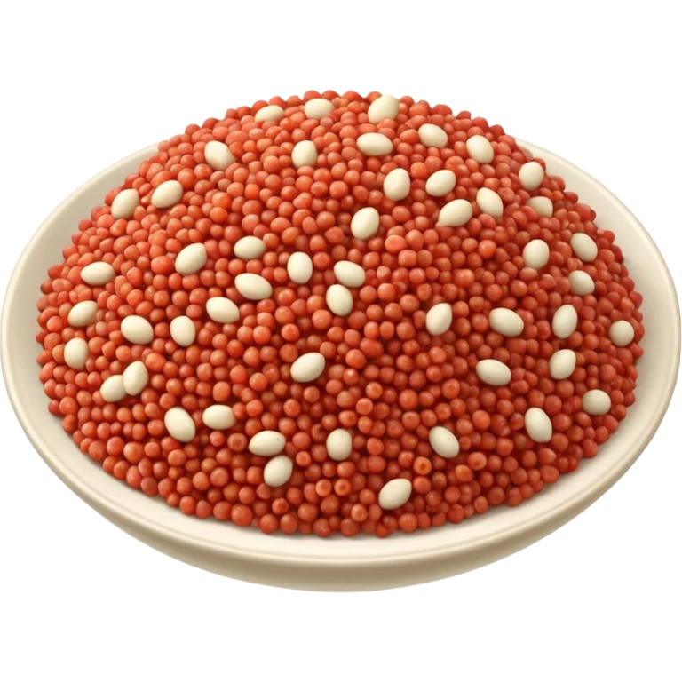 red & white quinoa emoji