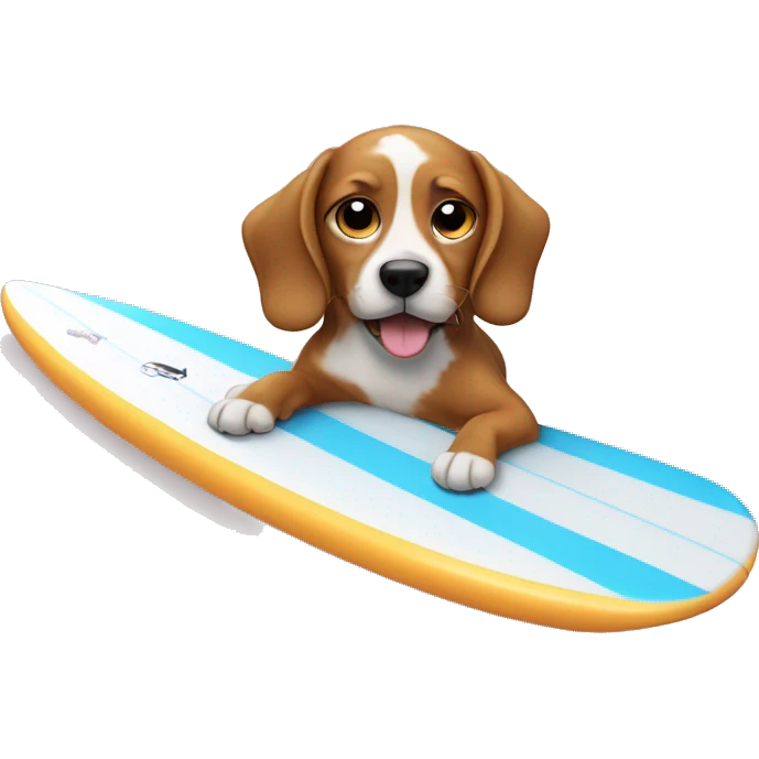 Dog on a surfboard  emoji