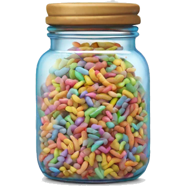 Rainbow Sprinkles in a jar emoji