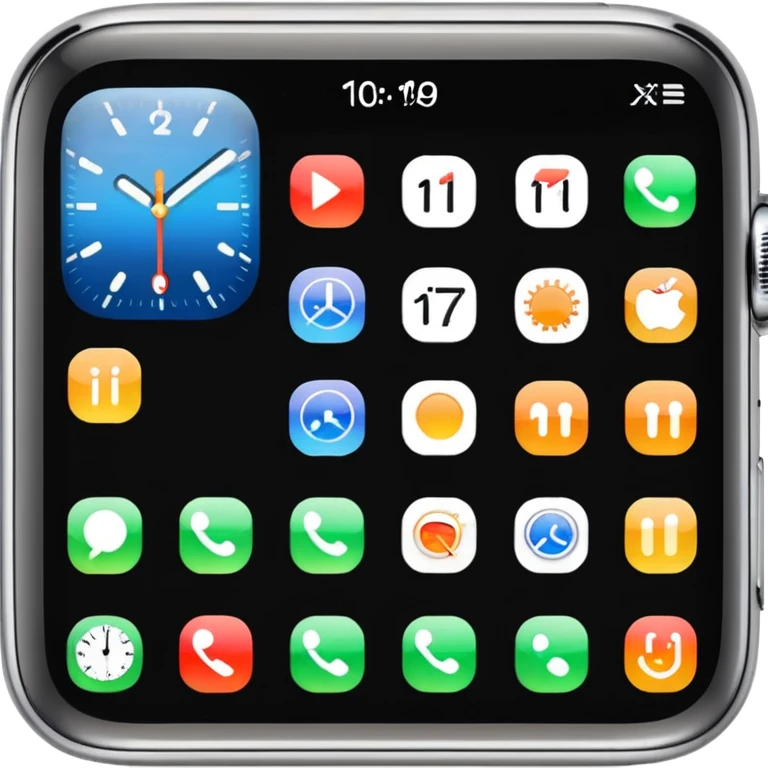 iPhone 17 Pro Max with app icons, time and battery level emoji