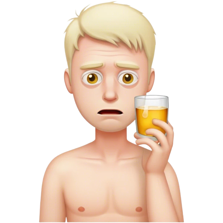 Guy with hangover emoji
