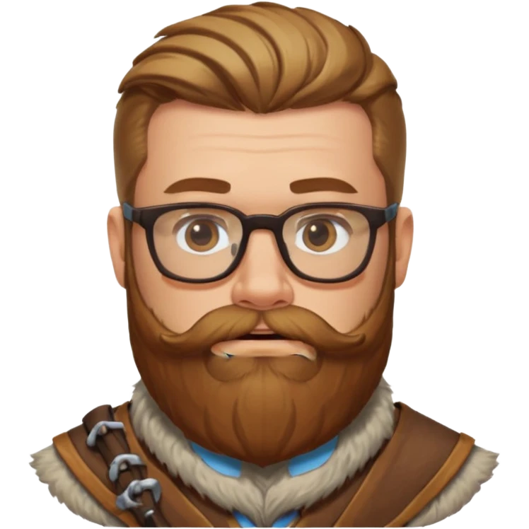Viking guys, beard, glasses
 emoji