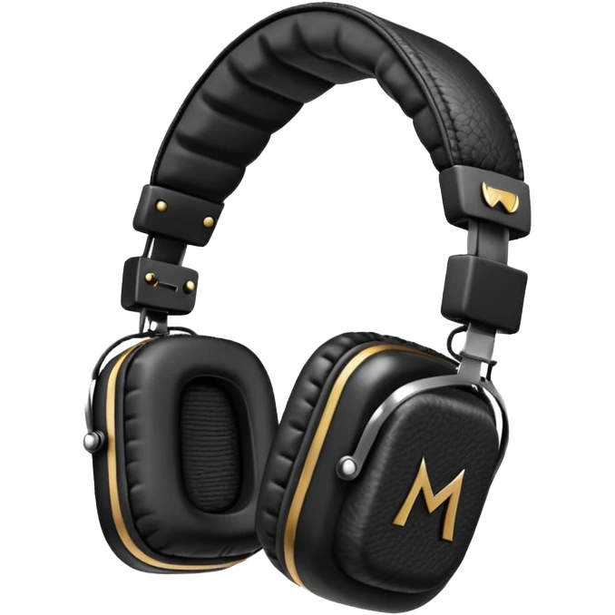 Icon of headphones with square ear pads in the Marshall style. emoji